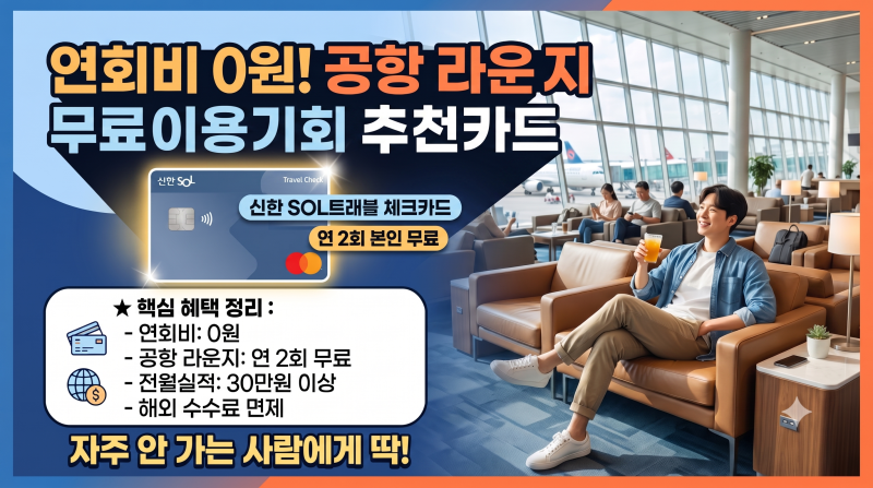 연회비 0원으로 공항 라운지 그냥 이용하기｜연회비 없는 추천카드