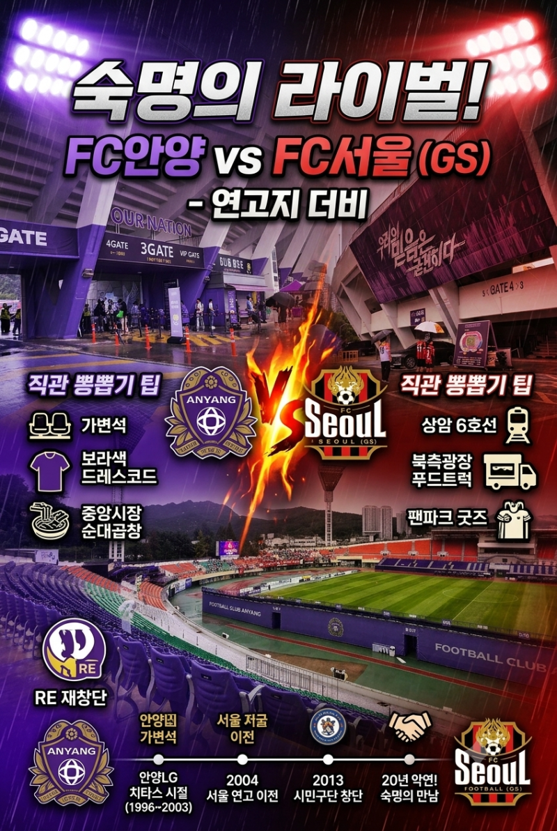 K리그1~7부한국축구리그축구구단경기직관투어여행시즌1 4편 안양FC투어편 안양FCVSFC서울(GS구....