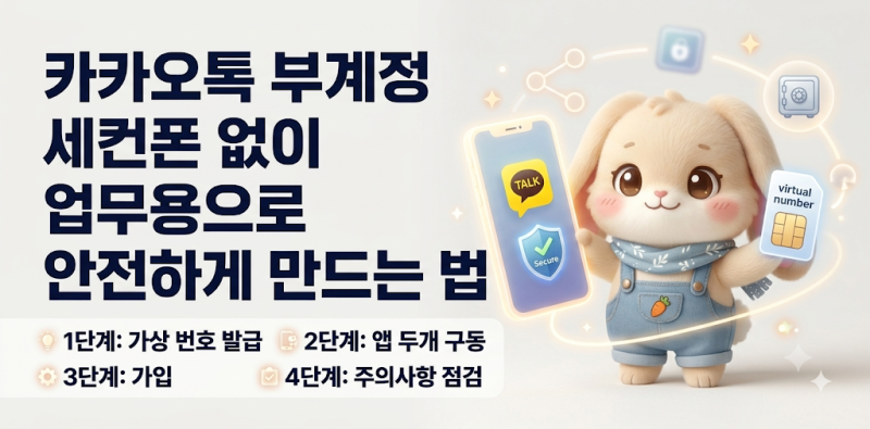 카카오톡 부계정 세컨폰 없이 업무용으로 안전하게 만드는 법