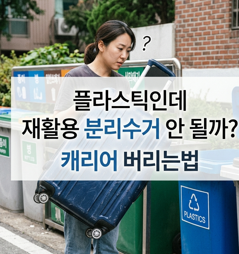 "플라스틱인데 재활용 분리수거 안 될까?" 캐리어 버리는법 꿀팁