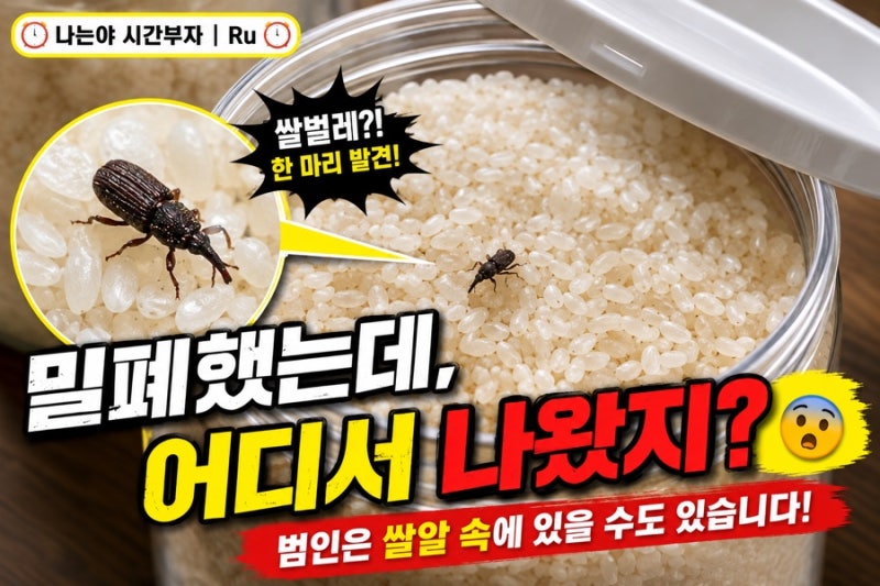 쌀벌레 없애는법, 밀폐했는데 어디서 나왔지? 범인은 쌀알 속에 있었다