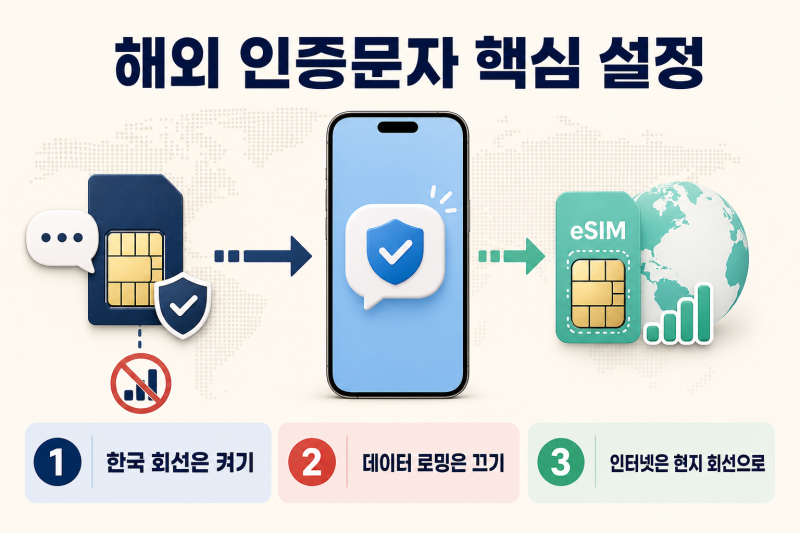 해외에서 알뜰폰 인증 문자만 받는 방법 ■ 로밍 요금 없이 한국 번호 유지하기