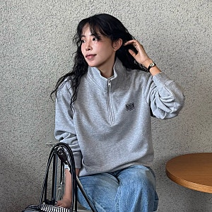 여자 맨투맨 추천 고윤정 하프집업 마리떼 프랑소와 저버 가을 코디 후기