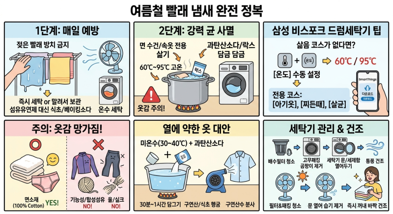 세탁해도 나는 장마철 빨래 냄새, 세균 사멸시키는 강력 해결책 4가지_ 위칙 효과가 있을까?_w....