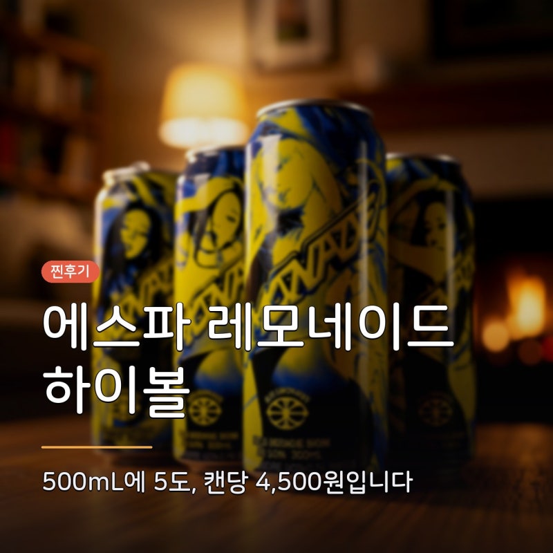 aespa檸檬汽水Highball與Strongball檸檬比較：酒精濃度、原料、糖含量、果酒標示，便利商店4500韓元