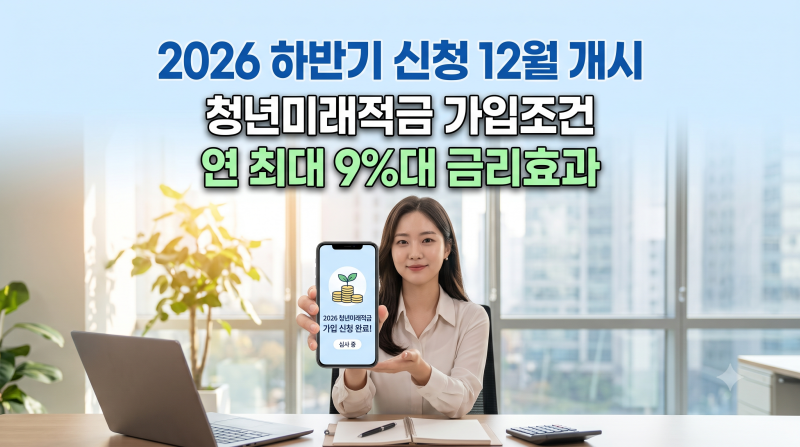 2026 하반기 청년미래적금 가입조건과 신청일정: 연 최대 9%대 금리효과·청년도약계좌 연계 ....