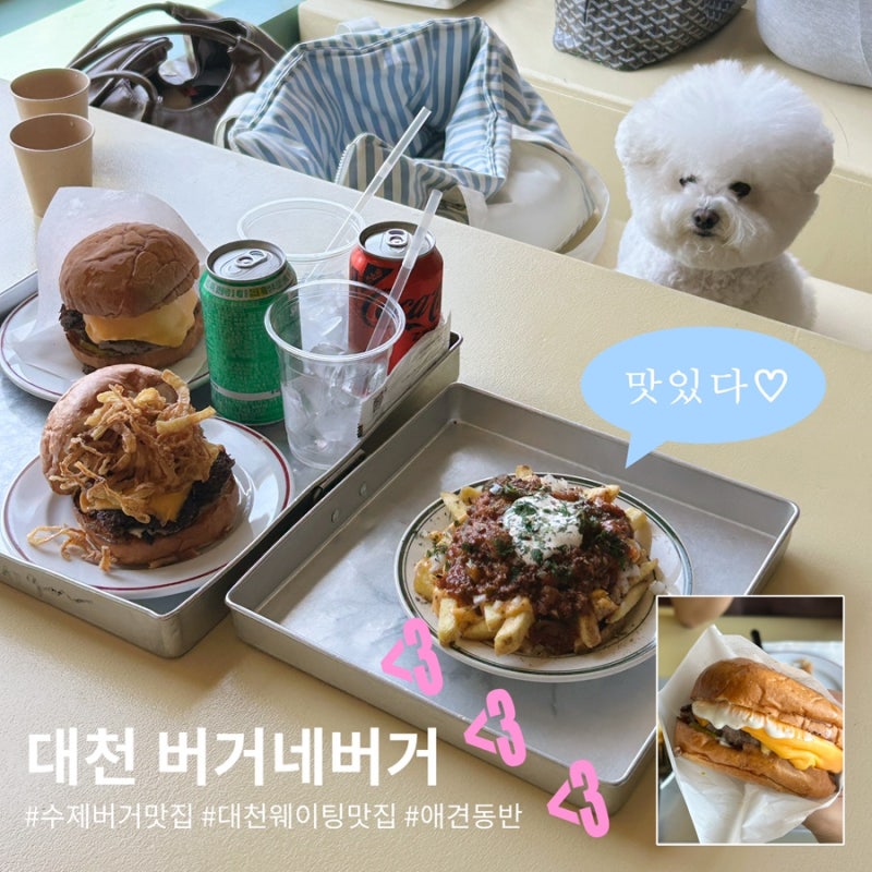 대천해수욕장 맛집 버거네버거, 애견동반 가능한 수제버거 맛집