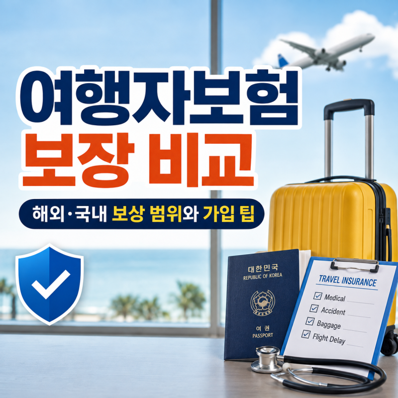 여행자보험 보장 비교 총정리: 해외·국내 보상 범위와 가입 팁
