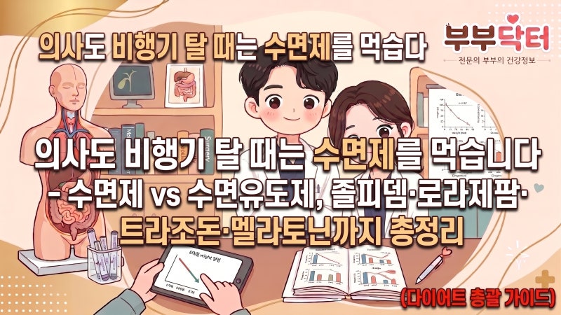 의사도 비행기 탈 때는 수면제를 먹습니다 — 수면제 vs 수면유도제, 졸피뎀·로라제팜·트라....