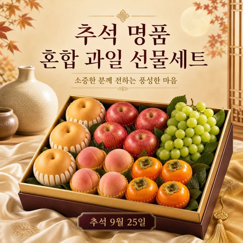 추석 선물세트 종결판! 안동 사과부터 프리미엄 혼합 과일까지