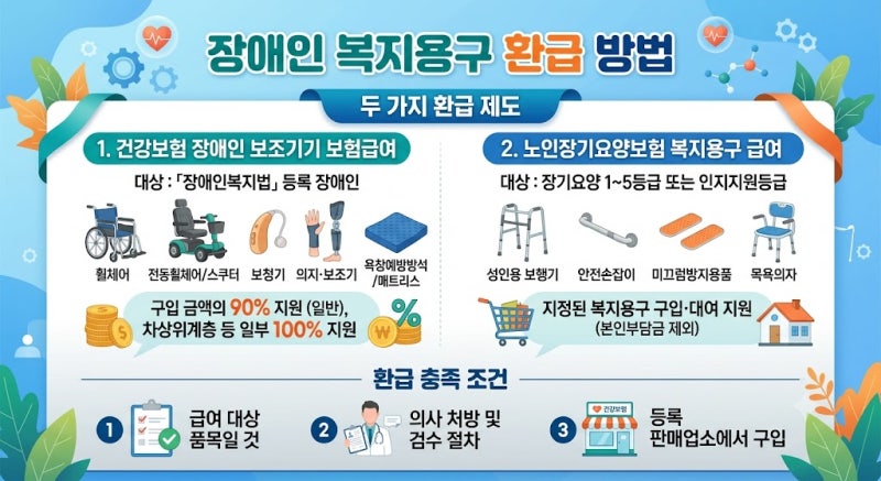 장애인 복지용구 구입 환급 가능해요?