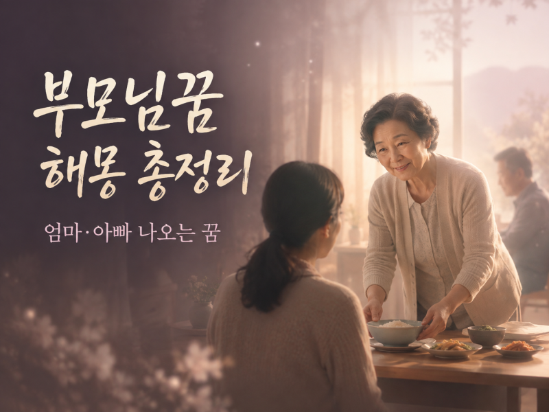 부모님꿈 해몽,엄마꿈 아빠 나오는꿈 상황, 느낌 점성학적 정리