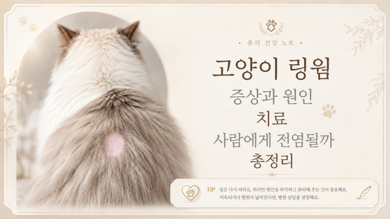 고양이 링웜 증상과 원인 치료, 사람 전염 방지와 원형 탈모 관리법 총정리