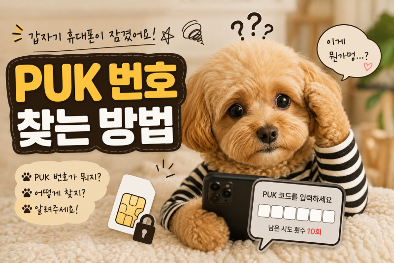 PUK 번호 찾는 방법｜휴대폰이 갑자기 잠겼다면 꼭 확인하세요!~ 무조건 대리점으로 가는게 ....