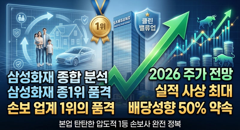 삼성화재 주가 전망 2026 — 삼성전자 재료는 삼성생명과 같지만 본업이 다르다, 사상 최대 실....