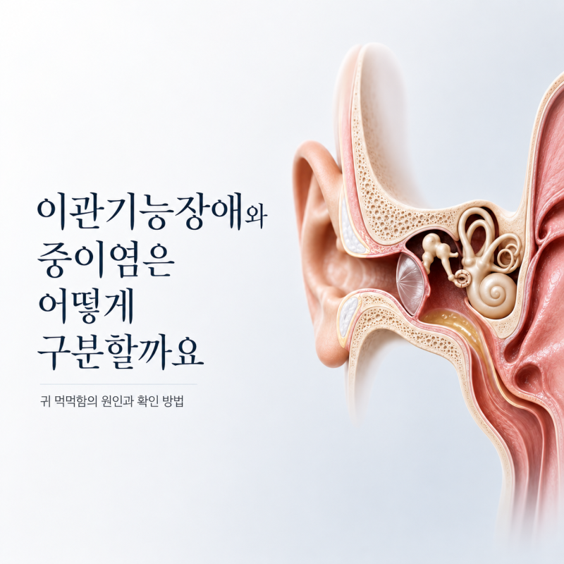 이관기능장애와 중이염은 어떻게 구분할까요