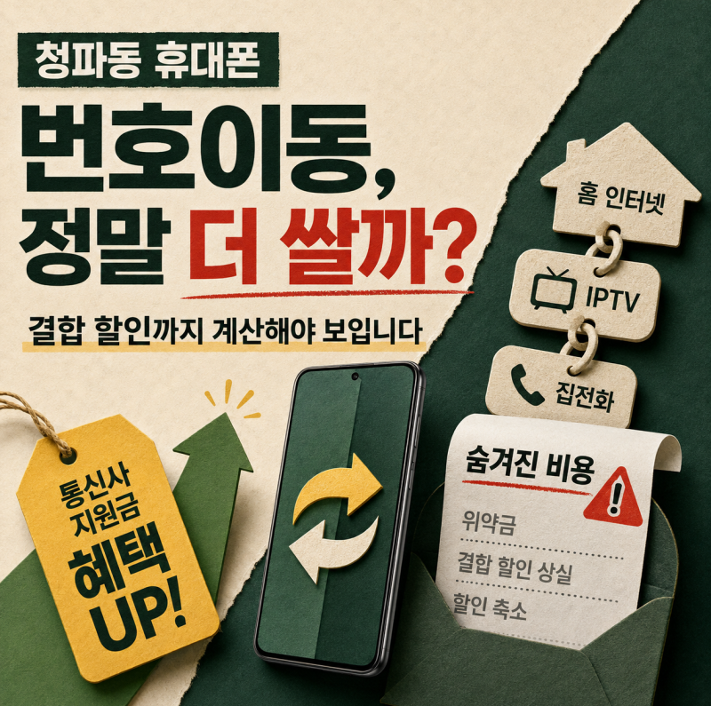 청파동 휴대폰 번호이동, 결합 할인까지 정말 이득일까