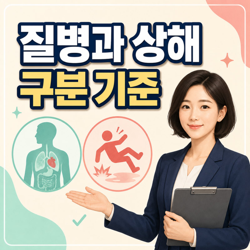 [보험기초] 질병과 상해의 구분 기준, 진단명보다 원인이 중요해요