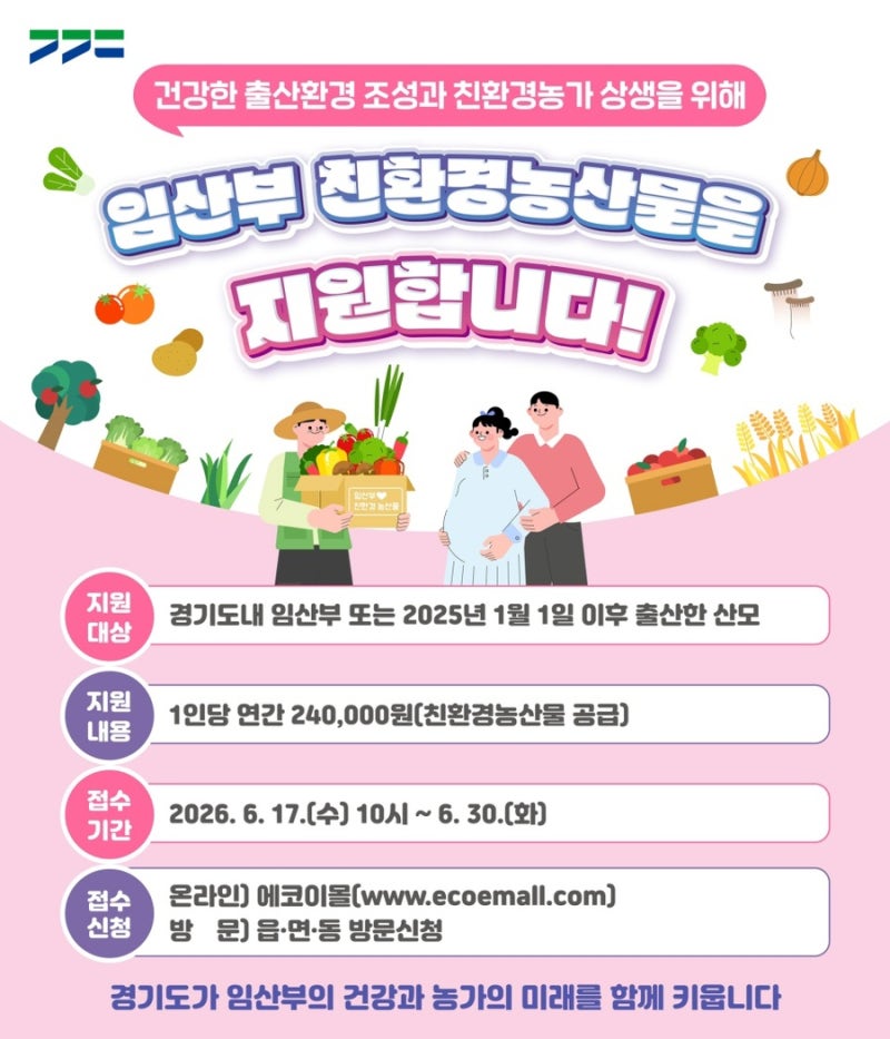 임산부 친환경 농산물 꾸러미 신청 총정리 (권역별 쇼핑몰 & FAQ 포함)