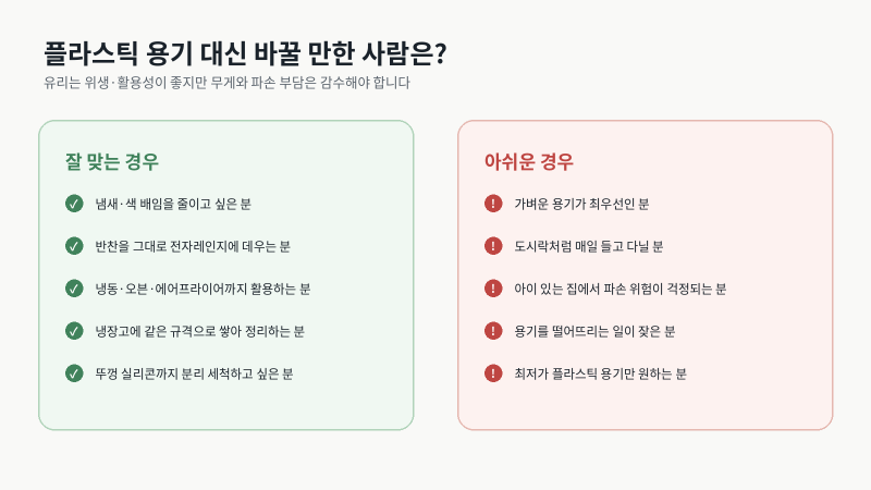 락앤락 탑클라스 유리밀폐용기 1L, 플라스틱 대신 살 만할까요? 무게·세척이 핵심입니다