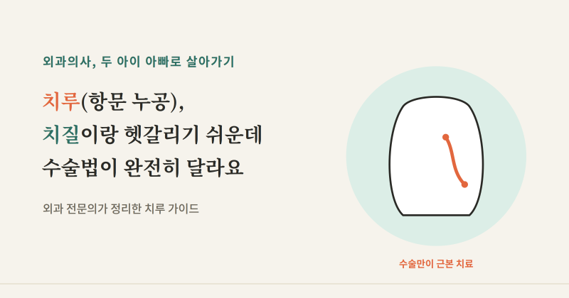 치루(항문 누공), 치질이랑 헷갈리기 쉬운데 수술법이 완전히 달라요