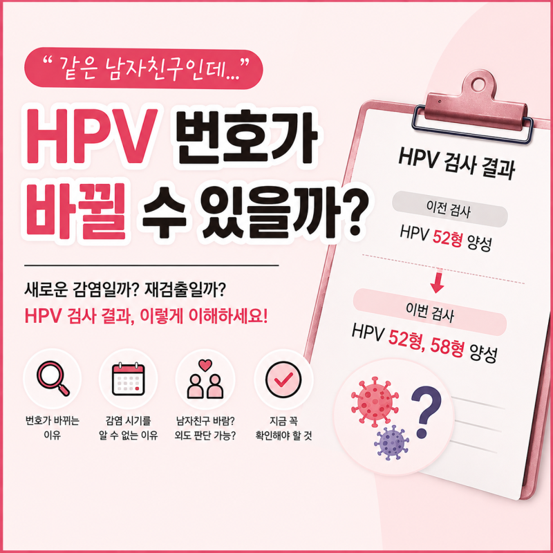 한 사람과만 관계했는데 HPV 번호가 바뀔 수 있을까?