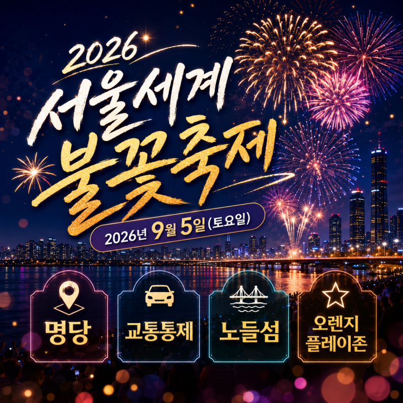 2026 서울세계불꽃축제 일정｜여의도 한강공원 명당·교통통제구역 총정리
