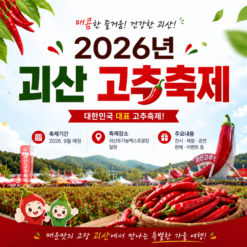 2026 괴산고추축제 일정 총정리, 놓치면 아쉬운 정보 5가지 ️