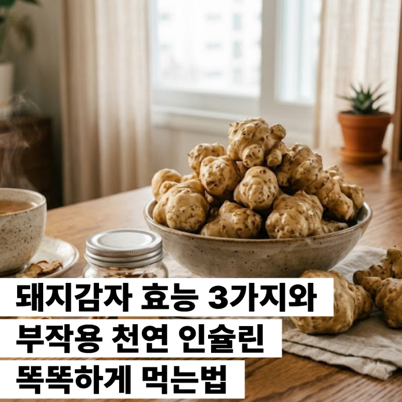 돼지감자 효능 3가지와 부작용 천연 인슐린 똑똑하게 먹는법