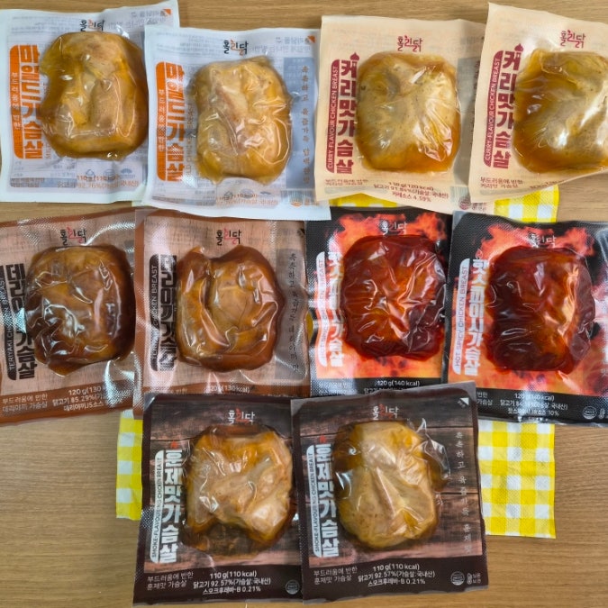 홀리닭 바로먹는 실온보관닭가슴살 5종 솔직후기 짱편함