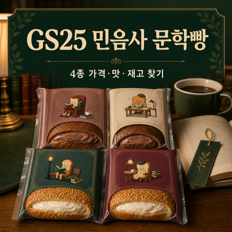 GS25 민음사 문학빵 4종 총정리｜가격·맛·재고 찾기와 이벤트 참여법
