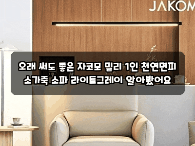 오래 써도 좋은 자코모 밀리 1인 천연면피 소가죽 소파 라이트그레이 알아봤어요