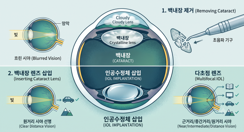 백내장 렌즈 다초점 인공수정체 고르기