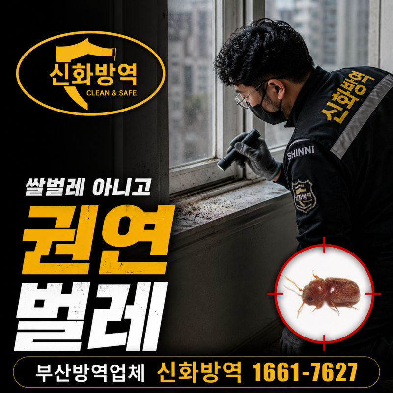 권연벌레 생김새부터 특징 퇴치까지, 쌀벌레인 줄 알았다면? 부산방역업체 신화방역