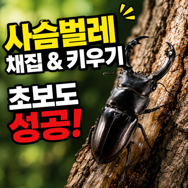 사슴벌레 키우기 왕사슴벌레 특징 곤충 채집 방법