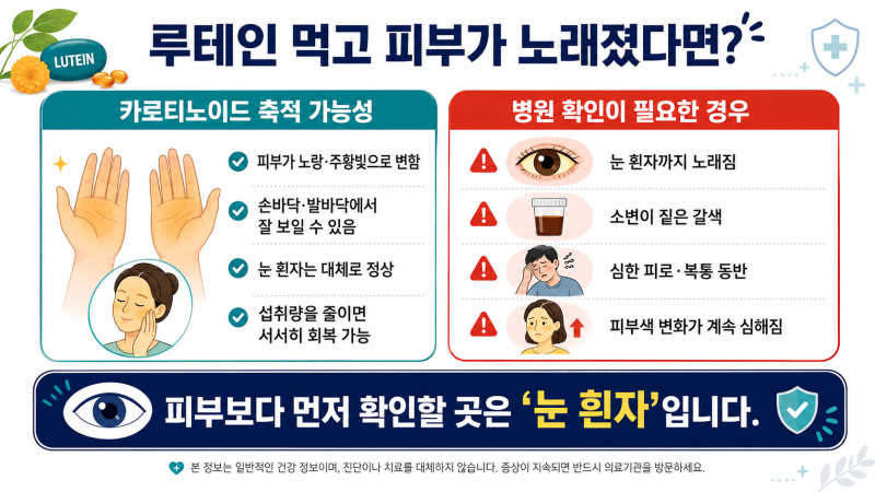 루테인·지아잔틴 6개월 이상 먹으면 피부가 노래진다? 장기 복용 부작용의 진실