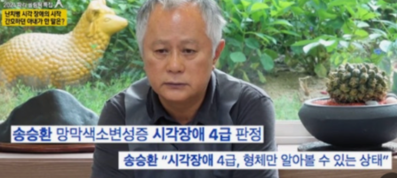 배우 송승환 시력 지금은 괜찮을까?, 시각 장애 판정 후 따뜻한 근황 공개, 망막색소변성증