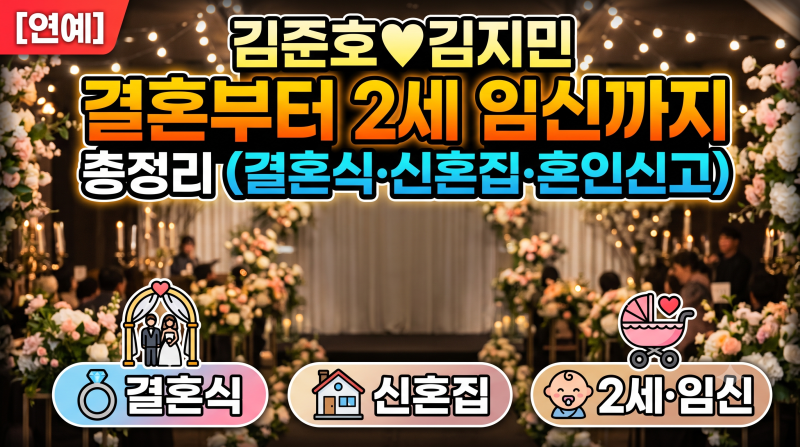 [연예] 김준호♥김지민 결혼부터 2세 임신까지 총정리 (결혼식·신혼집·혼인신고)