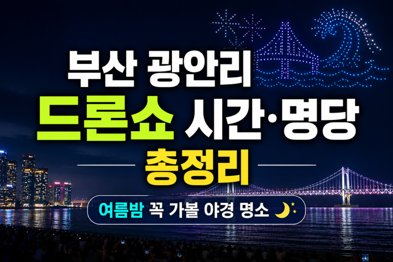 부산 광안리 드론쇼 시간·명당 총정리｜여름밤 꼭 가볼 야경 명소