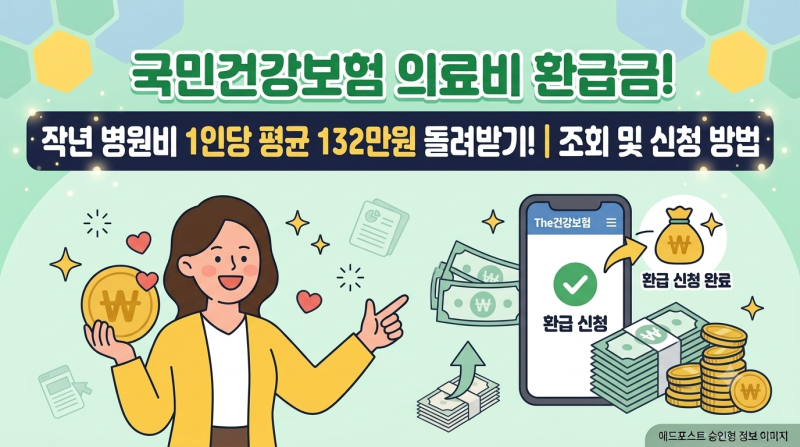 작년 병원비 1인당 평균 132만원 환급! 국민건강보험 본인부담상한제 초과금 조회 및 신청 방....