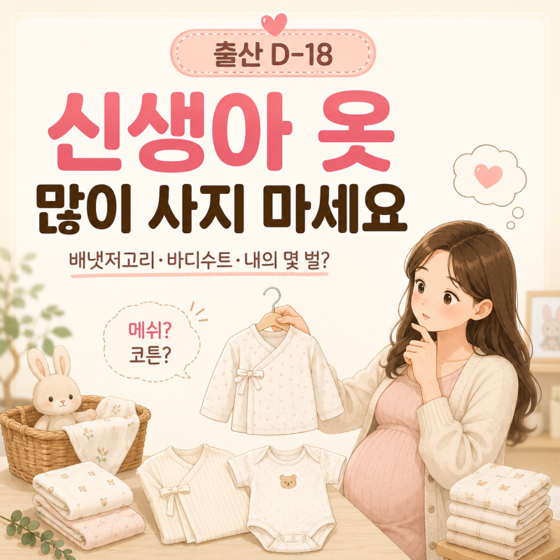 신생아 옷, 많이 사지 마세요｜배냇저고리·바디수트·내의 몇 벌이면 될까?