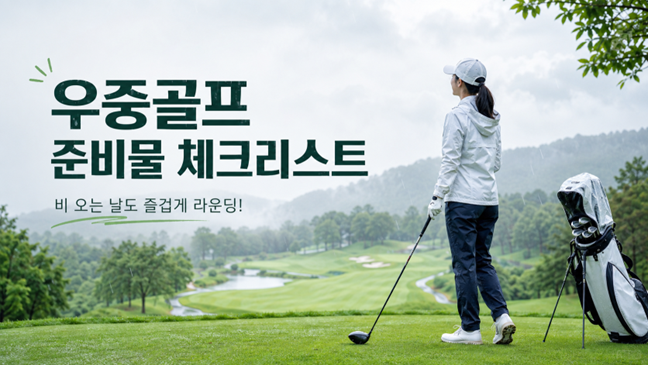 [우중골프 준비물 6가지] 직접 비 맞고 쳐보니 키친타월이 의외의 꿀템!