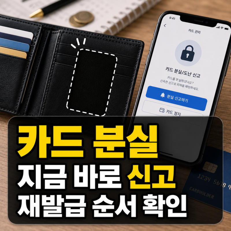 카드 분실했을 때 지금 바로 해야 할 분실신고와 재발급 순서 한눈에