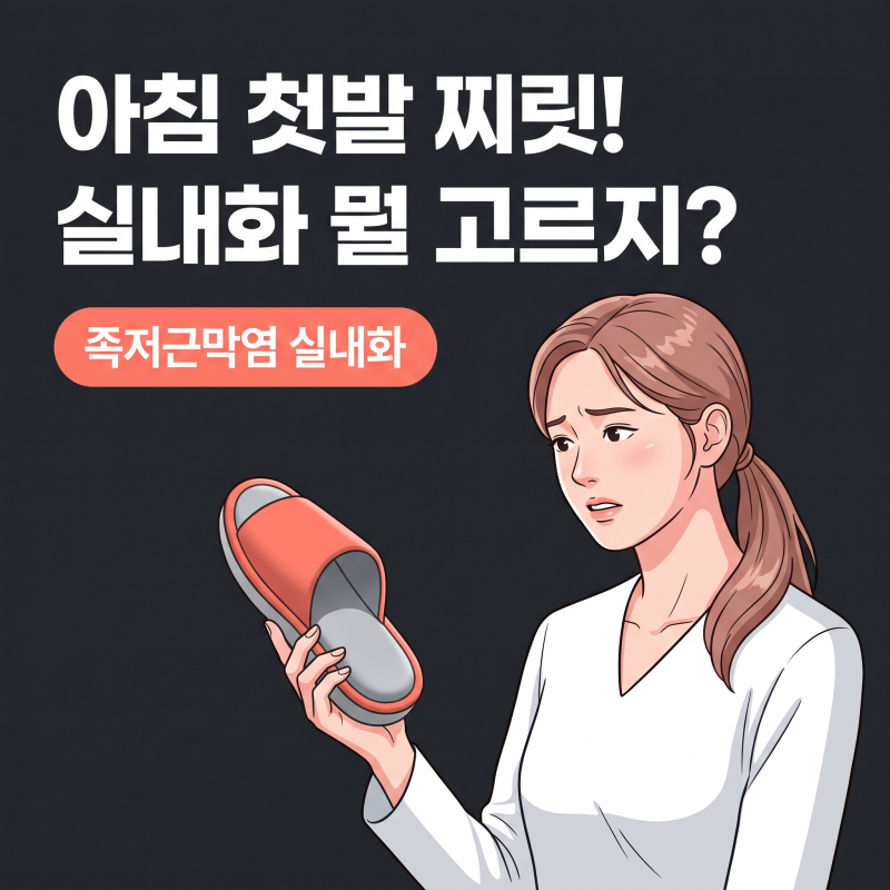 족저근막염실내화, 아침 첫발 불편함 줄이는 올바른 선택 기준