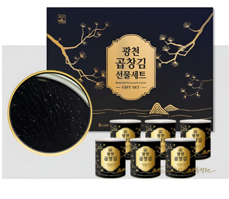 추석 선물 3만원대로 격 있게, 광천 곱창김 캔 선물세트