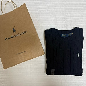 [Polo Ralph Lauren/폴로랄프로렌]케이블 니트 숏슬리브, 폴로반팔니트 사이즈 리뷰, 현대프리미....