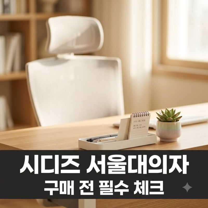 "돈 주고 샀는데 안 움직여?" 시디즈 서울대의자 구매 전 몰랐던 반전