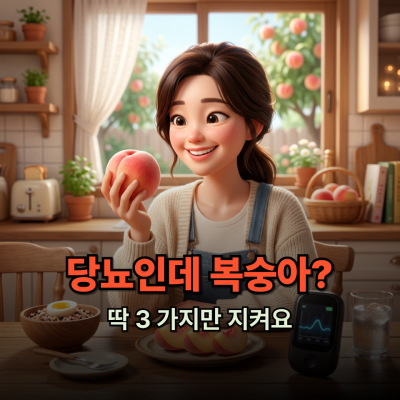 복숭아 효능, 당뇨 환자도 먹을 수 있을까? 혈당 스파이크 막는 3가지 섭취 법칙