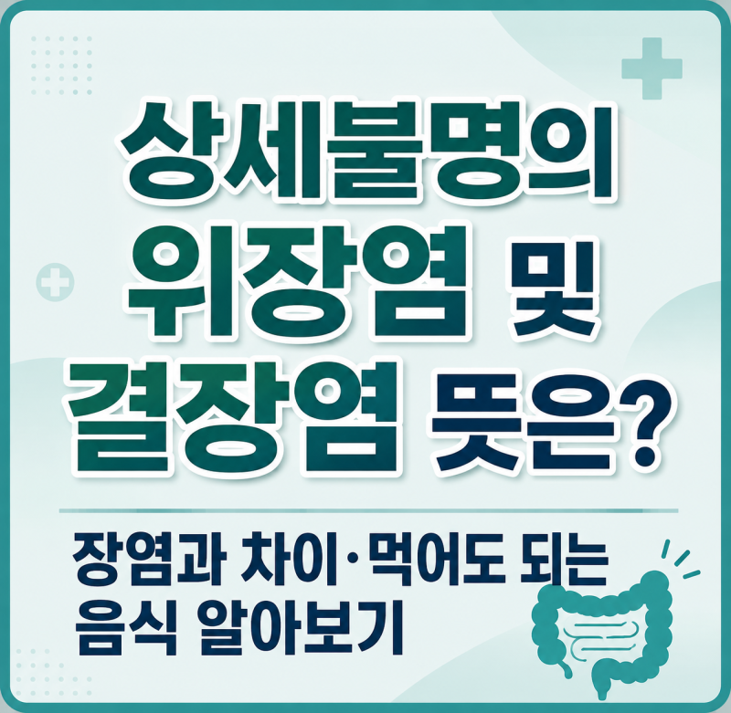 상세불명의 위장염 및 결장염 뜻은? 장염과 차이·먹어도 되는 음식 알아보기