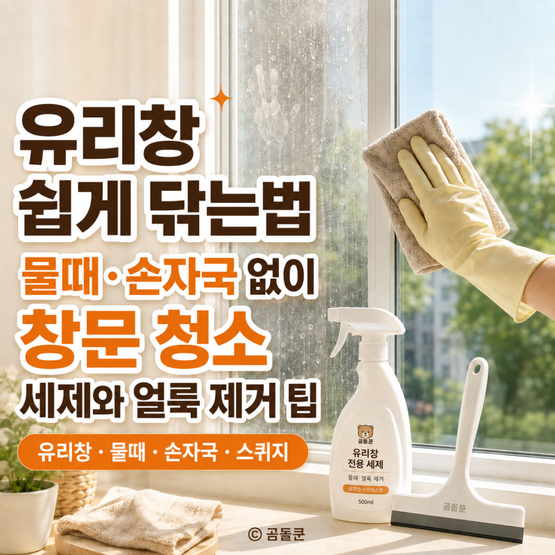 유리창 쉽게 닦는법, 물때와 손자국 없이 창문 청소하는 세제와 얼룩 제거 팁